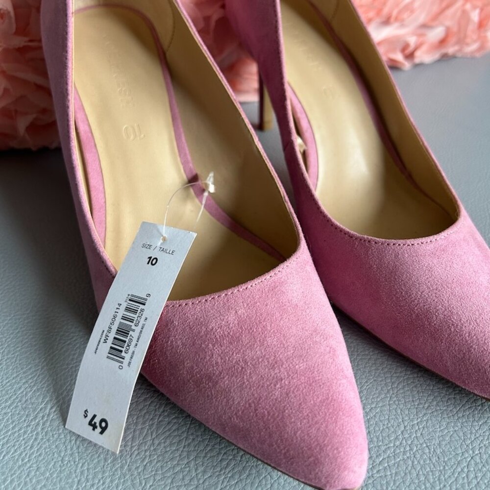 BNWT Pink Faux Suede Pumps Joe Fresh Sz 10